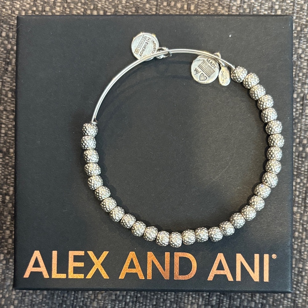 Alex and Ani bead silver bracelet